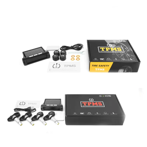 Sistema de control de presión de neumáticos inalámbrico TPMS, alarma de presión de neumáticos de coche Solar, pantalla LCD, advertencia de temperatura con 4 sensores - Product Image 1