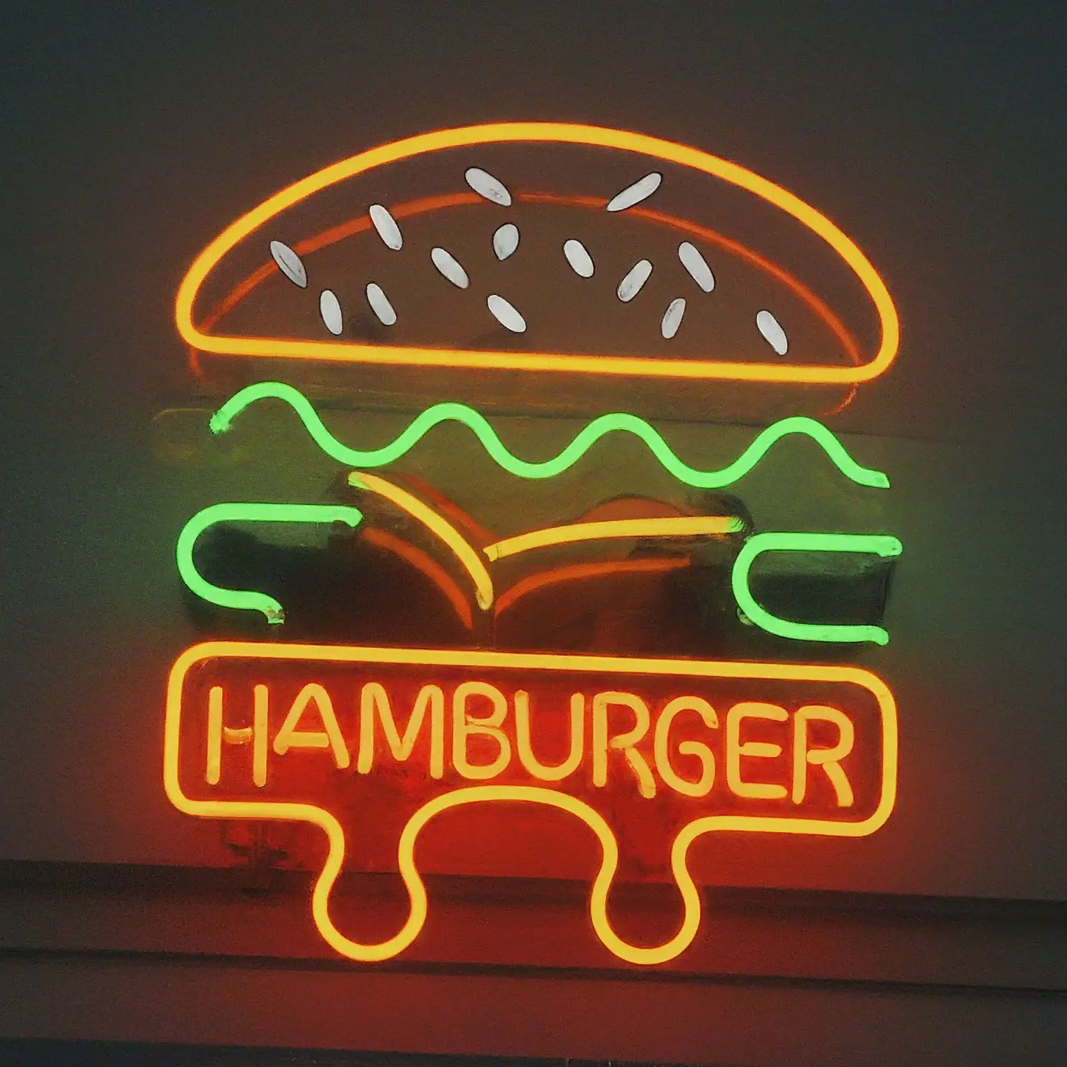 Luce LED impermeabile personalizzata personalizzata su misura porta Hamburger negozio Neon Business Sign lampada per personalizzare Hamburger Neon Flex insegne
