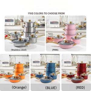 Beeman 12-Piece thép không gỉ không dính Cookware Set bao gồm Fry Pan và nấu ăn nồi Set cho nhà bếp sử dụng - Product Image 5