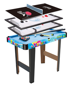 Precio al por mayor Combo 4-en-1 Multi Función Mesa de billar Tenis Hockey Mesa Snooker Mesas de juego de billar - Product Image 4