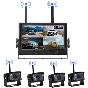 Sistema de cámara de respaldo inalámbrico de 9 pulgadas de alta calidad para RV Trailer Truck HD 4 Cámara Vista trasera Función de pantalla dividida impermeable - Product Image 1