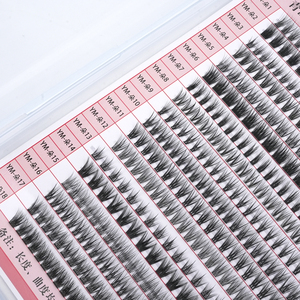 Özel etiket C D kıvırmak vizon Diy kirpik segmentli kiti küme kirpik bireysel küme düğüm ücretsiz doğal Diy küme Lashes kiti - Product Image 5