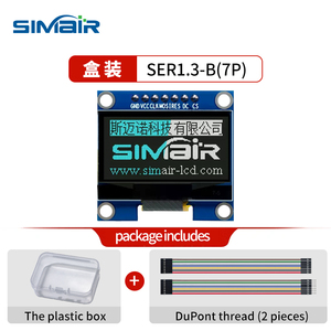 1,3-Zoll-OLED-12864-LCD-Bildschirm, weißes Licht, löt bare Stifte, serieller SPI-Anschluss, 7-poliges OLED-Anzeige modul, 3V. - Product Image 2