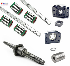 Riel de guía lineal HGR20 SFU1605, Kit de tornillos de bola, bloques deslizantes para enrutadores CNC DIY, tornos, guías lineales de alta calidad - Product Image 1