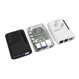 Disipador de calor y ventilador de refrigeración, carcasa protectora negra para Raspberry Pi 4, modelo 4B, 3 unidades