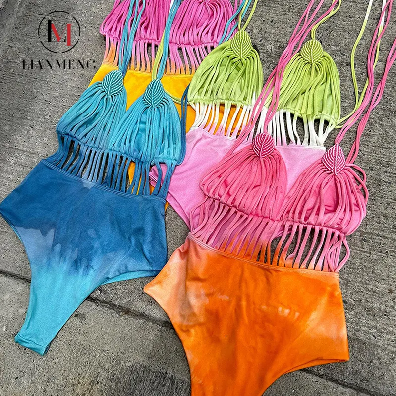 LIANMENG B830 Sexy Bikini String Beachwear Bikinis personalizables Crochet Traje de baño Crochet Bikini hecho a mano