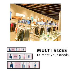 Shopping Mall OEM Digital Signage <strong>Display</strong> <strong>With</strong> CMS Advertising Machine 28 Inch Digital Menu Board <strong>LCD</strong> Stretched Bar Screen