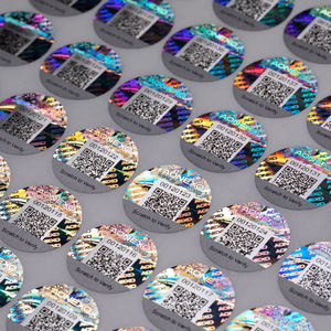 Security Logo Holigraphic Hologram Laser Sticker Variable Qr <strong>Code</strong> Anti-counterfeit Label Scratch Off Serial Number Sticker - Product Image 4