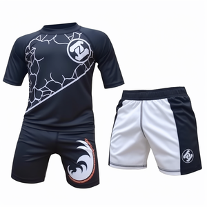 Áo rashguard chất lượng cao bán buôn tay dài MMA, áo rashguard BJJ in theo yêu cầu, bộ áo rashguard nam - Product Image 2