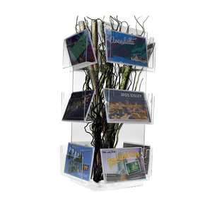 New Clear 3 Tier Rotating Revolving <strong>Counter</strong> Top Fixture Holder Postcard <strong>Display</strong> Stand - Product Image 3