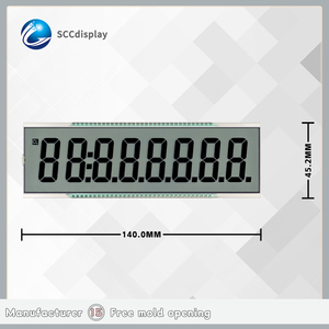 Personalizzato economico SJXDGN042 HTN positivo 8 8 punti decimali Display monocromatico segmento statico schermo moduli LCD - Product Image 4