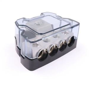 Divisor de distribución de energía del sistema de audio del automóvil con una entrada y tres salidas, con una caja de conexiones