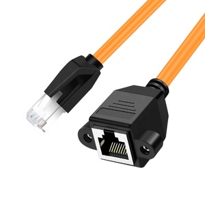 猫8パネルマウントRJ45コネクタ女性イーサネットLANネットワーク延長ケーブル高速通信RJ45ケーブル - Product Image 2