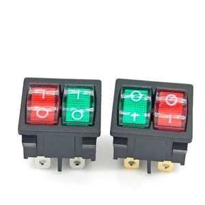 用于保险箱的2路6针红绿色照明灯按钮接线图6针摇臂开关 - Product Image 3
