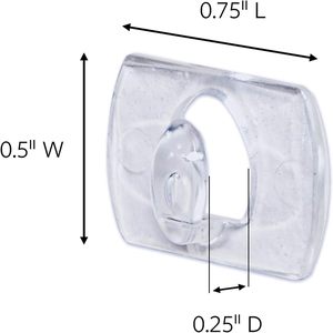 3M Command Clips de decoración Ganchos pequeños transparentes con 3M Command Clear Refill Strips Command Mini Hook Organizar sin daños - Product Image 2