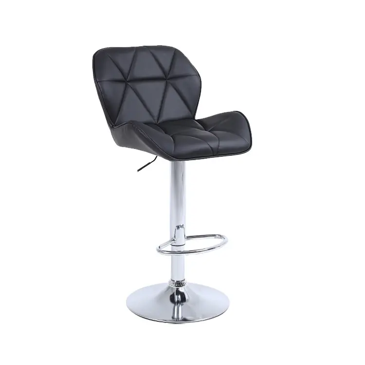 JY Supply Bar Stool Modern Luxury Chrome Leg Leather PU Counter Height Bar Chair Barstool Bar Stool for pub