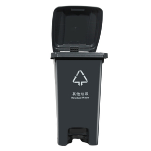 80L HDPE塑料回收箱垃圾分类定制颜色黑色脚踏板垃圾桶储物箱 - Product Image 6