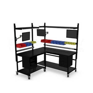 Labor möbel China Hersteller Lab Workbench Computer tisch mit Schubladen beleuchtung für Schul labor - Product Image 6