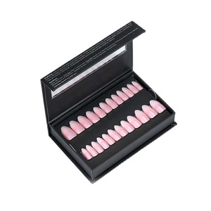 Luxurious Pink <strong>Rectangle</strong> Magnetic False Press on Nail Packaging <strong>Box</strong> With UV Coating Matt Lamination Embossing <strong>Window</strong> <strong>Display</strong> - Product Image 2