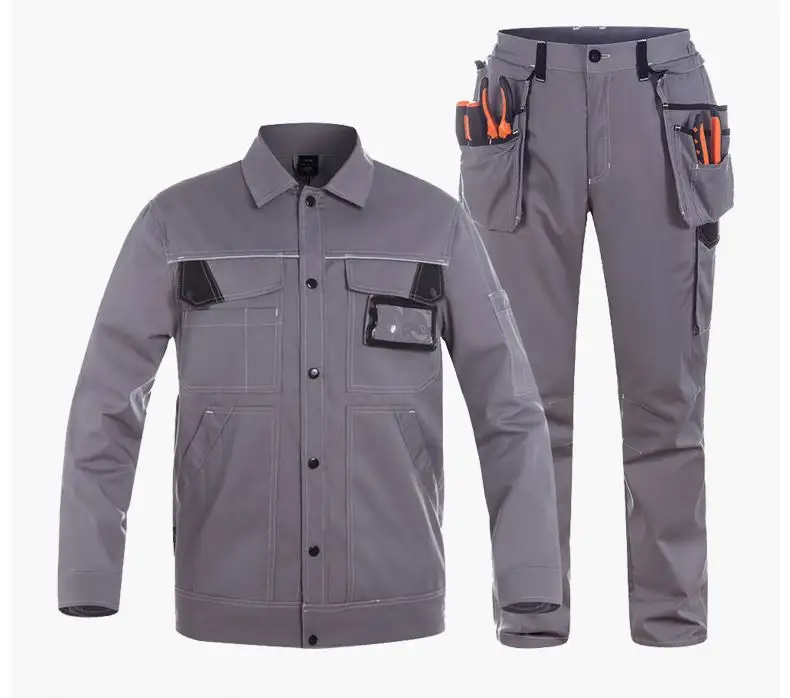 फैक्टरी प्रत्यक्ष काम पहनने निर्माता पुरुषों काम कपड़े मैकेनिक कारखाने कार्यशाला के लिए ऑटो मरम्मत काम सूट वर्दी