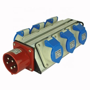 JOYRAY 6 Way Power Distribution Box <strong>Input</strong> 5Pin 32A CEE Male <strong>Output</strong> 6pcs 16A Sockets CEE Stage Power <strong>Distributor</strong> - Product Image 1