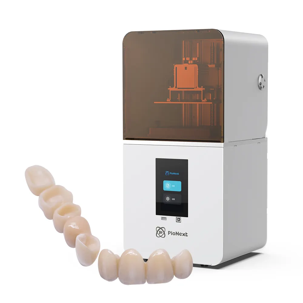 Máquina de impressão digital 3k dlp, tamanho de construção, resina dental 3d, coroas na tecnologia de boca dental 3d, impressão de modelo dentário