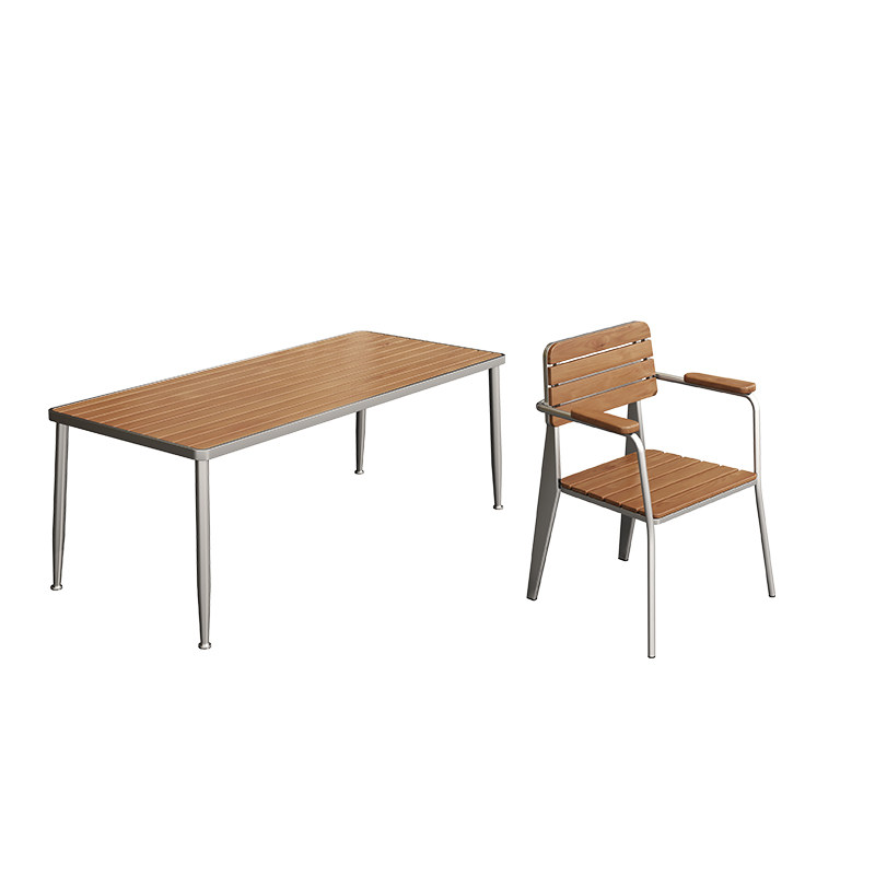 Silver 1 table 4 chairs-length 120width 60 high 75
