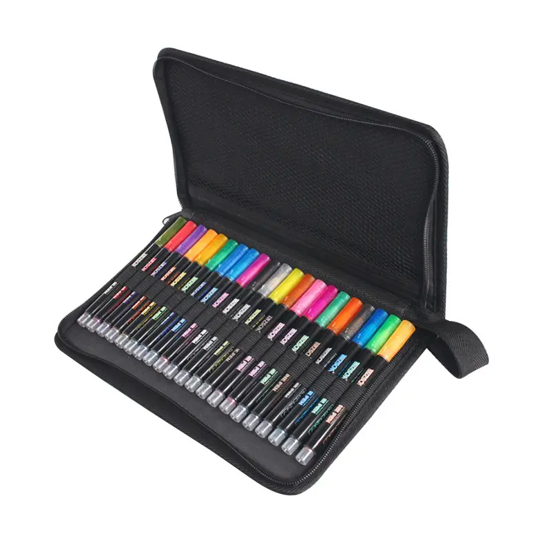 21 สีคู่ปากกาสีชุด Glitter ปากกามาร์กเกอร์สําหรับการ์ดทําภาพวาด DIY งานฝีมือศิลปะ