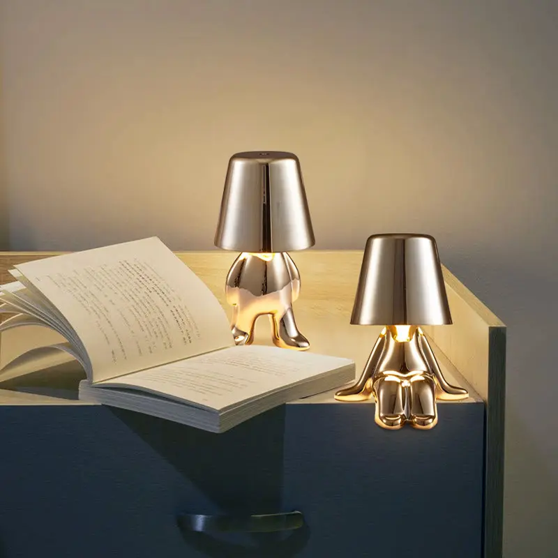 Современная настольная лампа для истончика, домашний декор, USB-зарядка, сенсорный ночник, золотая, золотая, Мужская настольная лампа