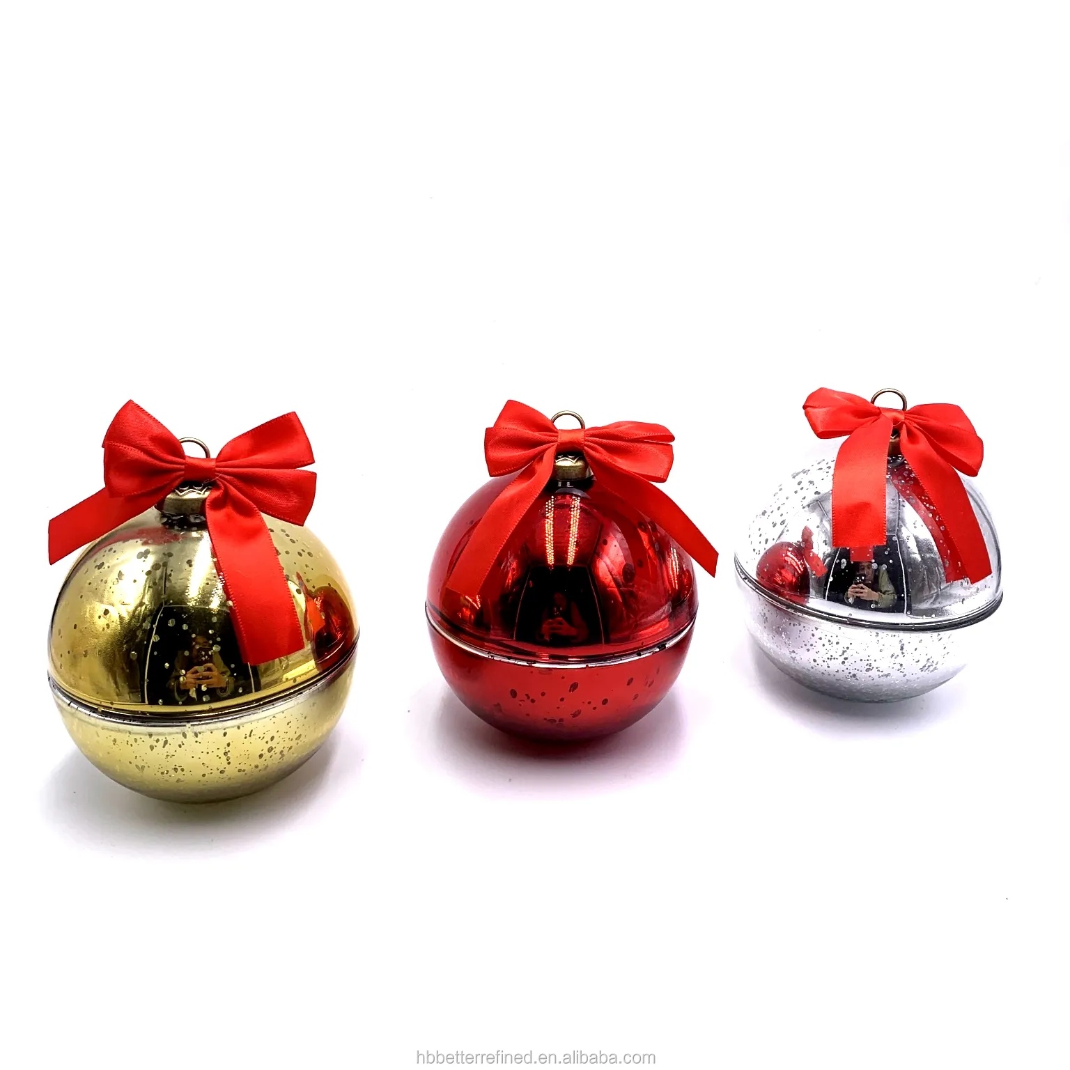 colorful christmas decorative ball silver gold rose wholesale wax candle jar lid glass wax cup