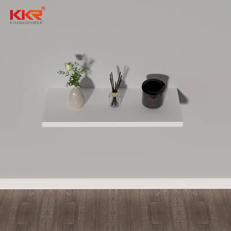 KKR-estantes de pared para baño con patrón de mármol, superficie sólida, almacenamiento de esquina de baño, estilo Simple