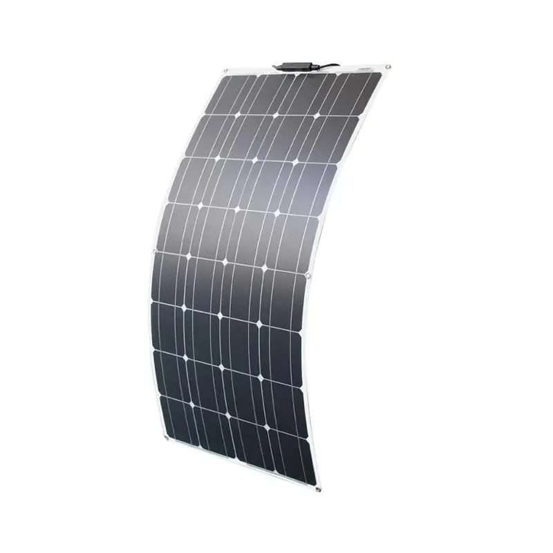 좋은 가격 모든 블랙 단결정 유연한 태양 전지 패널 12V 24V 100W 200W 태양 충전기 패널 지붕 설치 YK1115