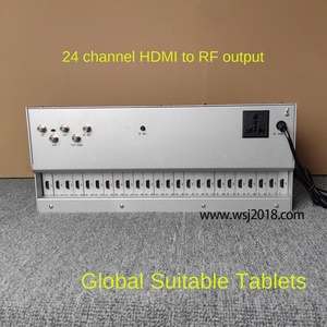 CATV de 24 canales para HDMI a RF, sistema de TV por cable, modulador de frecuencia adyacente digital a analógico frontal para sala de ordenadores de Hotel