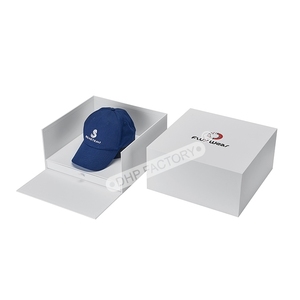 Custom Two Layer <strong>Plain</strong> White Lid and Base Hat Storage <strong>Display</strong> <strong>Box</strong> Baseball Cap Simple Showing Snapcap <strong>Box</strong> with Drawer for Shirts - Product Image 2