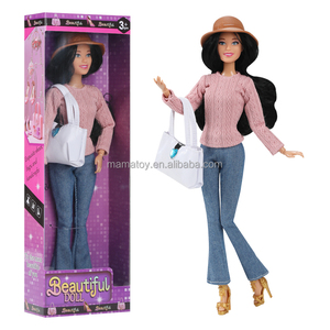 Bebek rahat alışveriş moda elbise takım Set 6 sent 30cm kutulu karikatür oyuncak çocuklar için yumuşak vinil PVC doğum günü hediyeleri için - Product Image 4