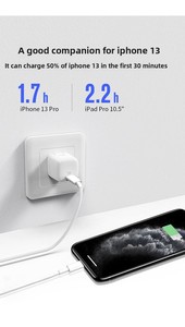 อะแดปเตอร์ชาร์จเร็ว PD ขนาดเล็ก20W มาตรฐานเราพับมุมชาร์จ USB-C เดี่ยวสำหรับ Apple 15และ Samsung S24