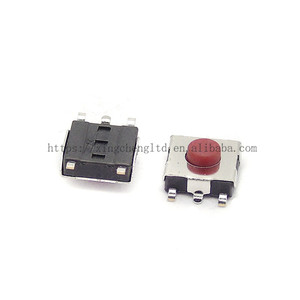 6 × 6 × 3,1 mm roter 5-Pin-SMD-Mikro-Takt-Schaltknopf 6 × 6 × 3,1 mm Momentenschalter - Product Image 2