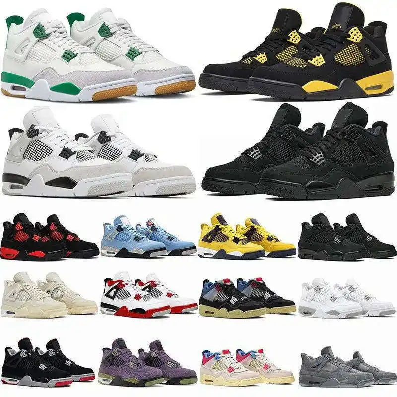 2023 nuevo estilo zapatos deportivos para hombres y mujeres zapatillas negras baratas J4s niños baloncesto zapatos Retro