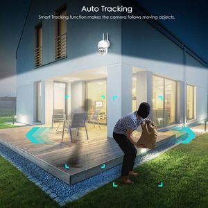 HD Wifiカメラ屋外ワイヤレスカメラ双方向オーディオナイトビジョンマイクスピーカースマートWifi IPカメラ - Product Image 6