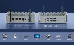Intel N100 <strong>Quad</strong> <strong>Core</strong> <strong>Processor</strong> 4 LAN 6 USB Ports DDR5 2.5G LAN Fanless Mini PC <strong>Computer</strong> for Firewall Industrial IT - Product Image 5