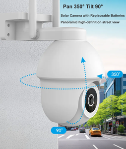 Two-Way <strong>Intercom</strong> Outdoor 4K Solar Security <strong>Camera</strong> Night Vision Pan-Tilt <strong>Function</strong> Rechargeable 5200mAh Replaceable Batteries <strong>IP</strong> - Product Image 4