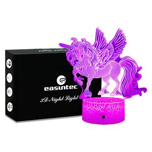 ペガサスユニコーンLedタッチリモコンクリエイティブギフトカラフルな3Dナイトライト - Product Image 6