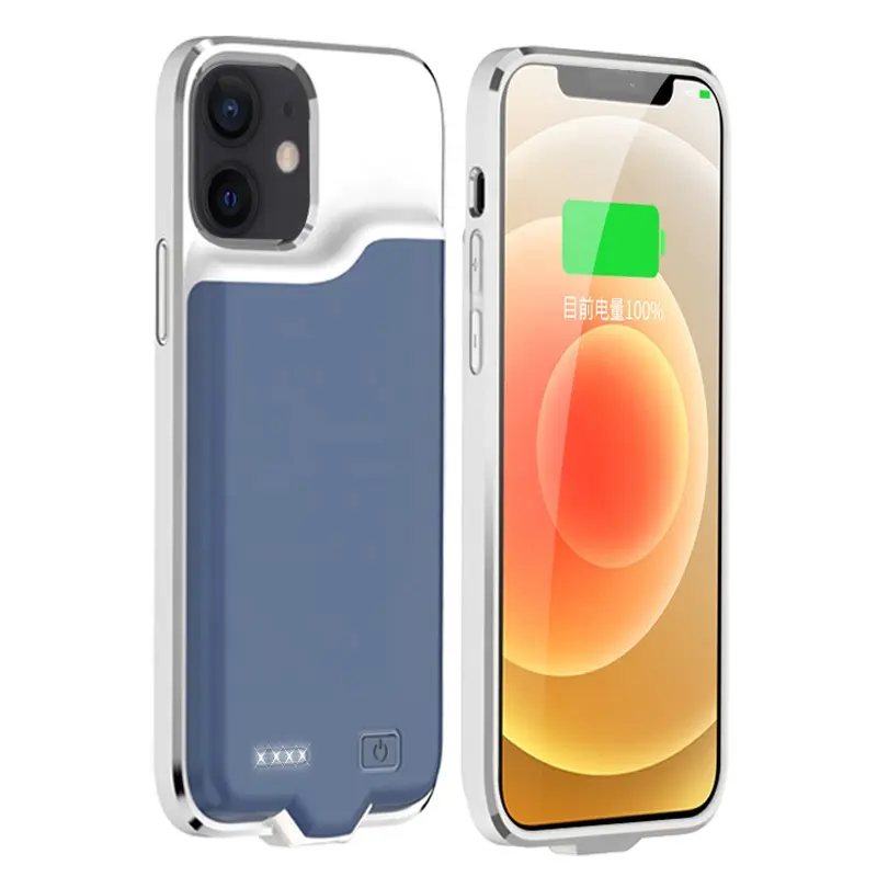 Casing Baterai Bank Daya Cadangan Portabel Kapasitas Besar 5500MAh untuk Iphone 12 13 14 Pro Max