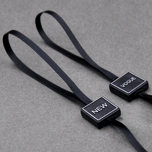 Custom 3D Embossed Brand Name Logo Garment Hangtag <strong>String</strong> <strong>Loop</strong> Plastic Seal <strong>Tag</strong> Sustainable <strong>Hang</strong> <strong>Tag</strong> <strong>String</strong> Lock - Product Image 1