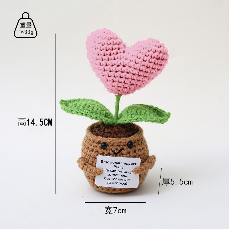 Pink love potted e card