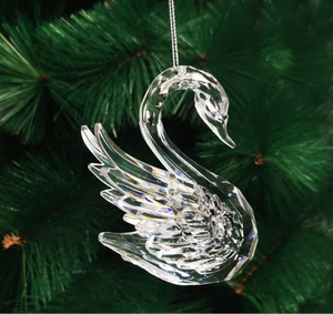 Chất Lượng Cao Trong Suốt Pha Lê Giáng Sinh Trang Trí Cây Tùy Chỉnh Acrylic Bông Tuyết Mặt Dây Chuyền Chuỗi Đám Cưới Cảnh Sắp Xếp - Product Image 1