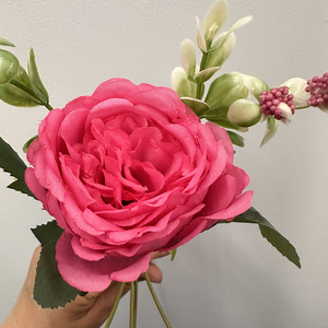 人工花シミュレートされたバラ花瓶セット結婚記念日ギフトバルク購入