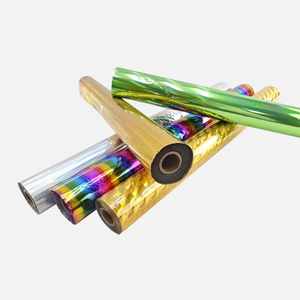 Golden Rainbow Colorful Holographic Laser Heat Transfer <strong>Foil</strong> Hologram Hot Stamping <strong>Foil</strong> Roll For Paper And Plastic