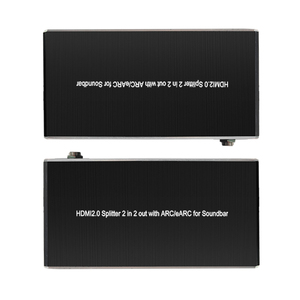 HDMI2.0 Splitter 1X2 salida de audio eARC 4K HDMI Splitter con control remoto Scaler salida video HDMI Splitter