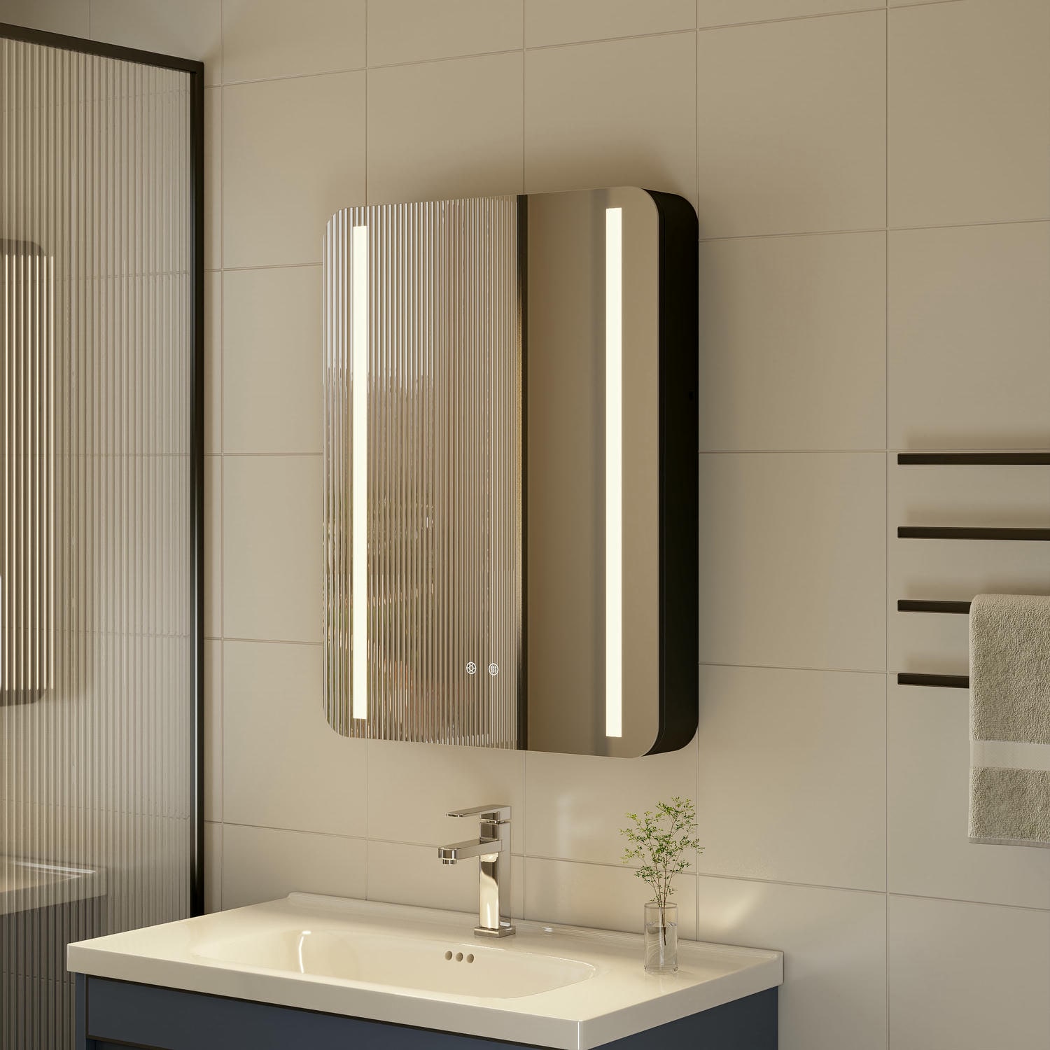 Armoire de salle de bain à miroir LED DP-BJ21-1